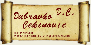 Dubravko Cekinović vizit kartica